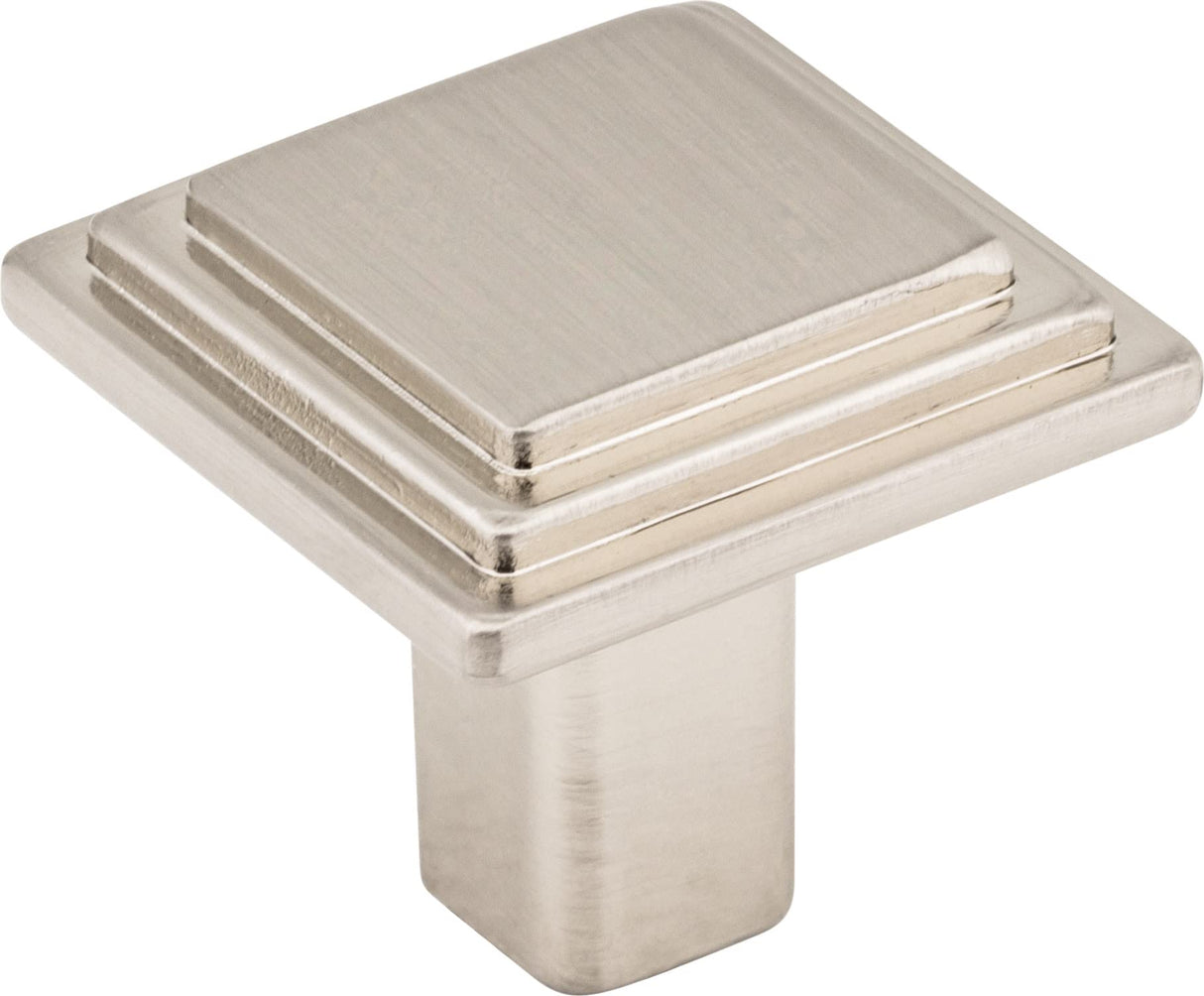 Elements 351SN 1-1/8" Overall Length Satin Nickel Square Calloway Cabinet Knob