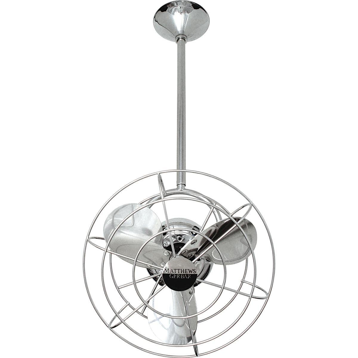 Matthews Fan BD-CR-MTL Bianca Direcional ceiling fan in Polished Chrome finish with metal blades.