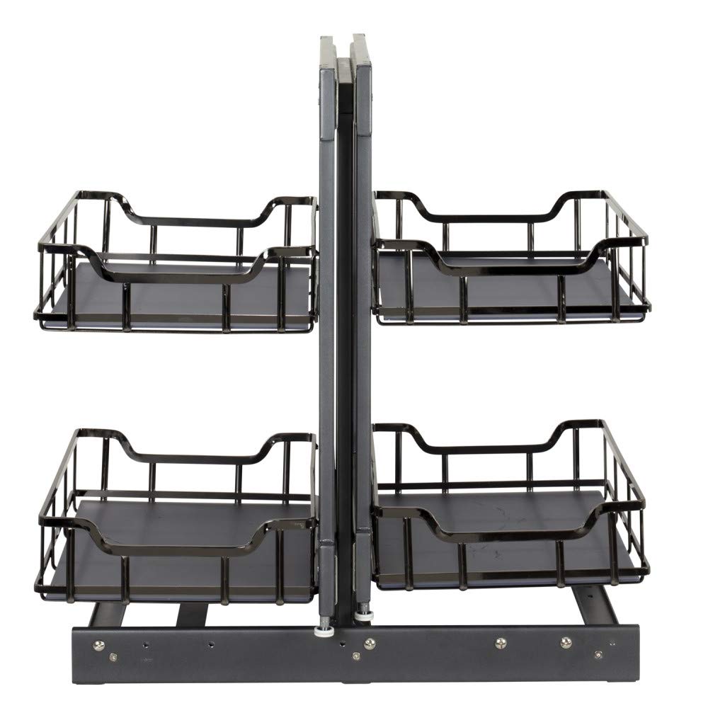 Hardware Resources SWS-BCFH15BN 15" Black Nickel STORAGE WITH STYLE® Full-Height Blind Corner Organizer