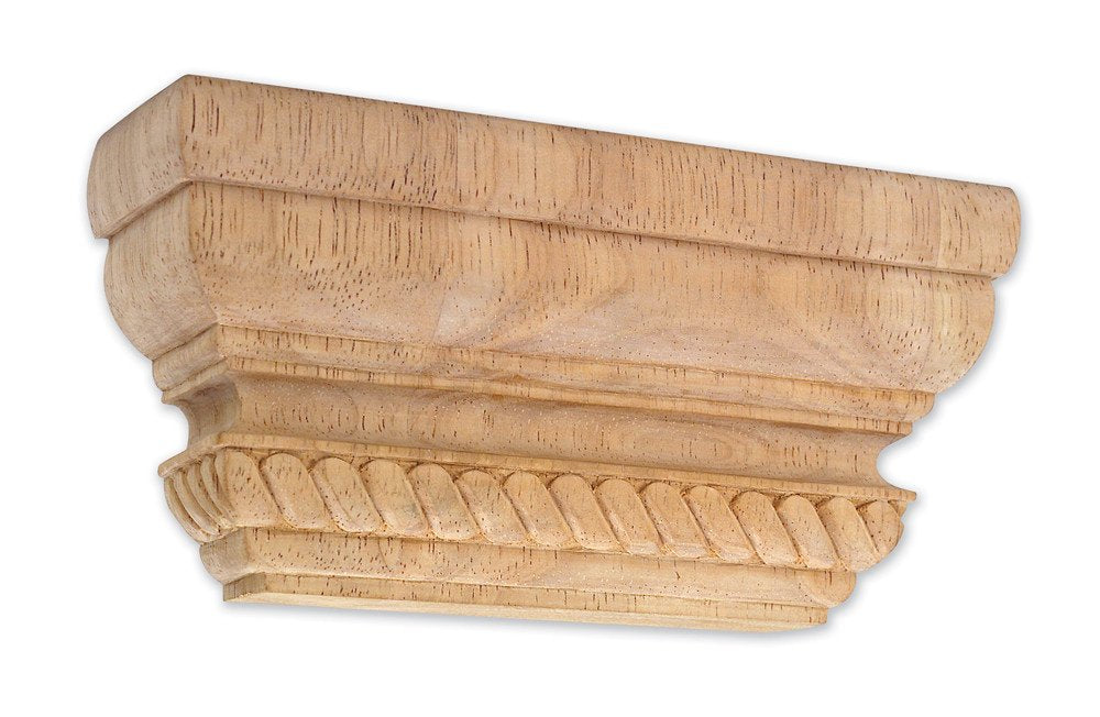 Hardware Resources PC-3CH 6" W x 2" D x 3" H Cherry Rope Pilaster Capital