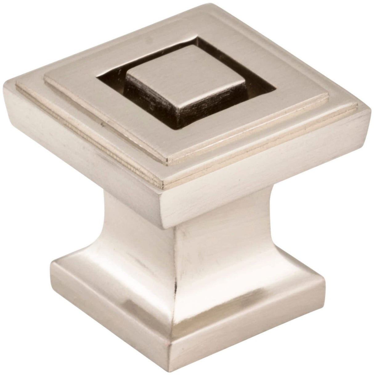 Jeffrey Alexander 585SN 1" Overall Length Satin Nickel Square Delmar Cabinet Knob