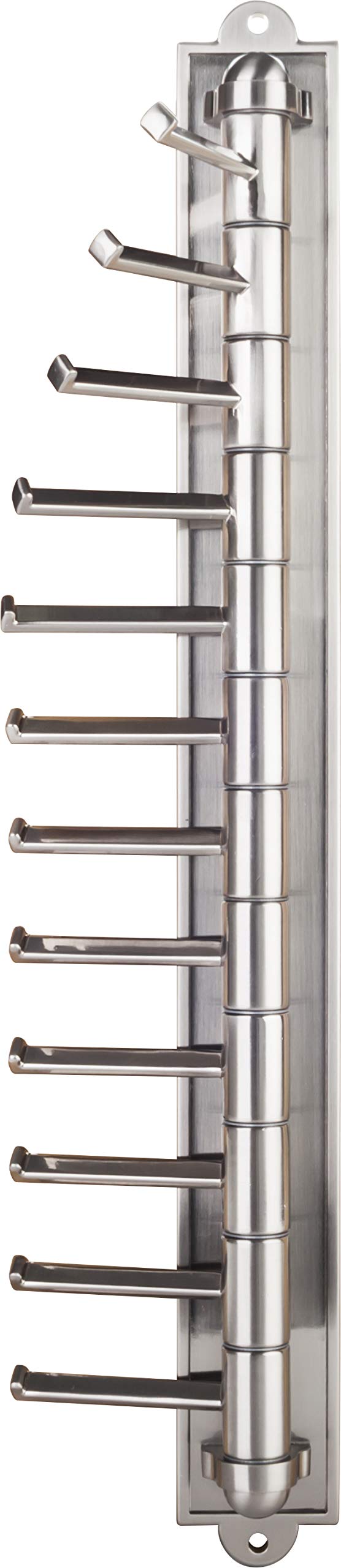Hardware Resources 357T-SN Satin Nickel 12-Hook Cascading Tie Organizer
