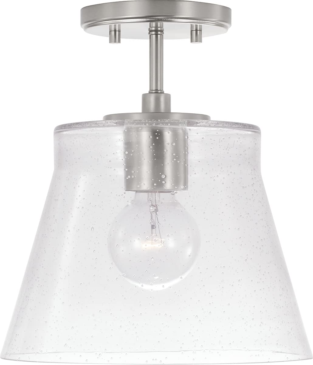 Capital Lighting 346912BN Baker 1 Light Pendant Brushed Nickel