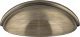 Elements 2981AB 3" Center-to-Center Brushed Antique Brass Florence Cabinet Cup Pull