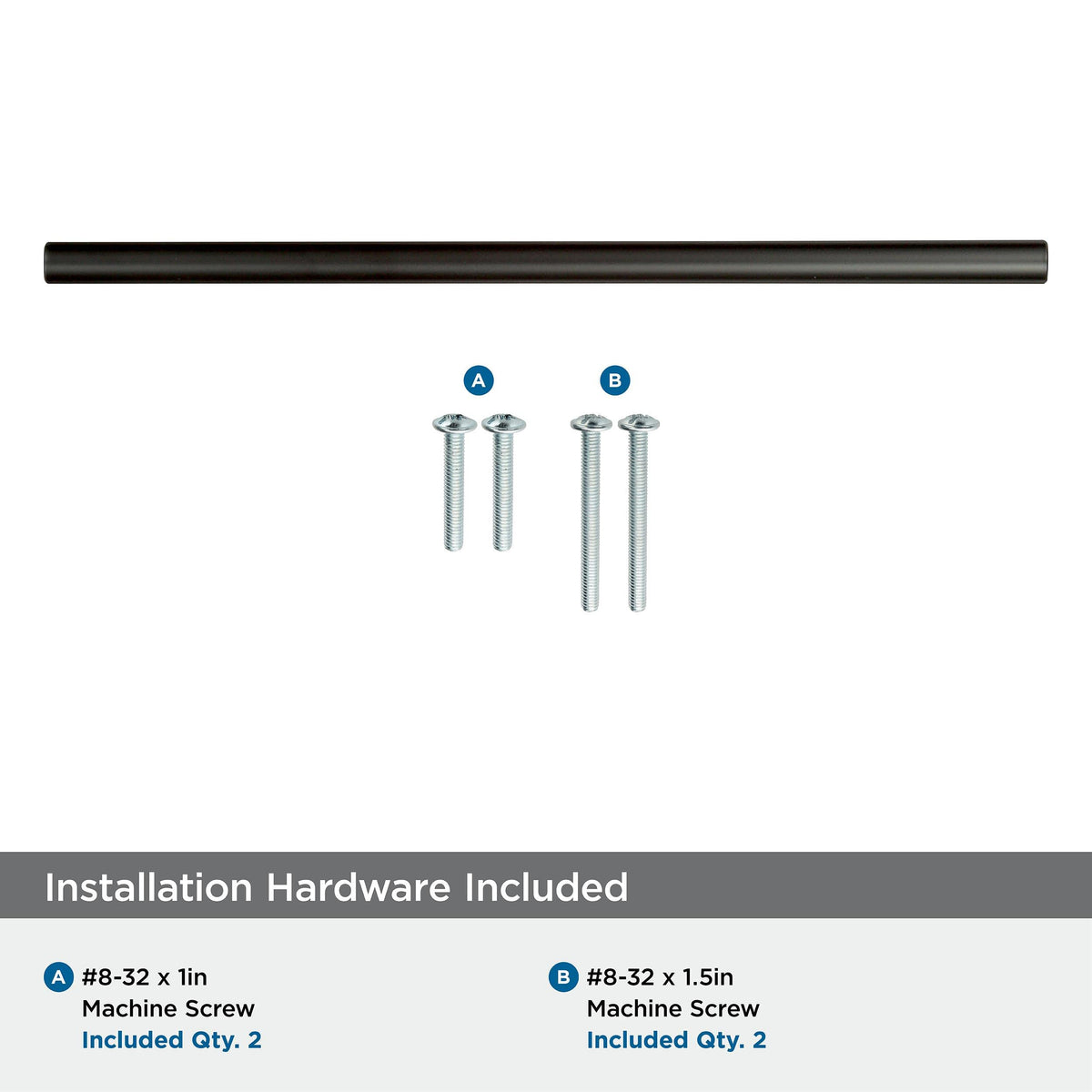 Amerock Cabinet Pull Black Bronze 7-9/16 inch (192 mm) Center to Center Bar Pulls 1 Pack Drawer Pull Drawer Handle Cabinet Hardware