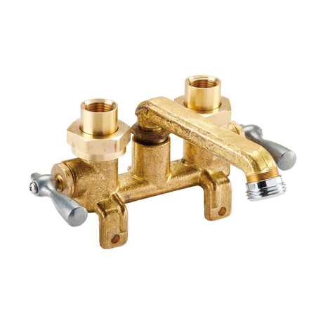 Gerber G0049540 Rough Brass Classics Two Handle Laundry Faucet W/ Threaded L...