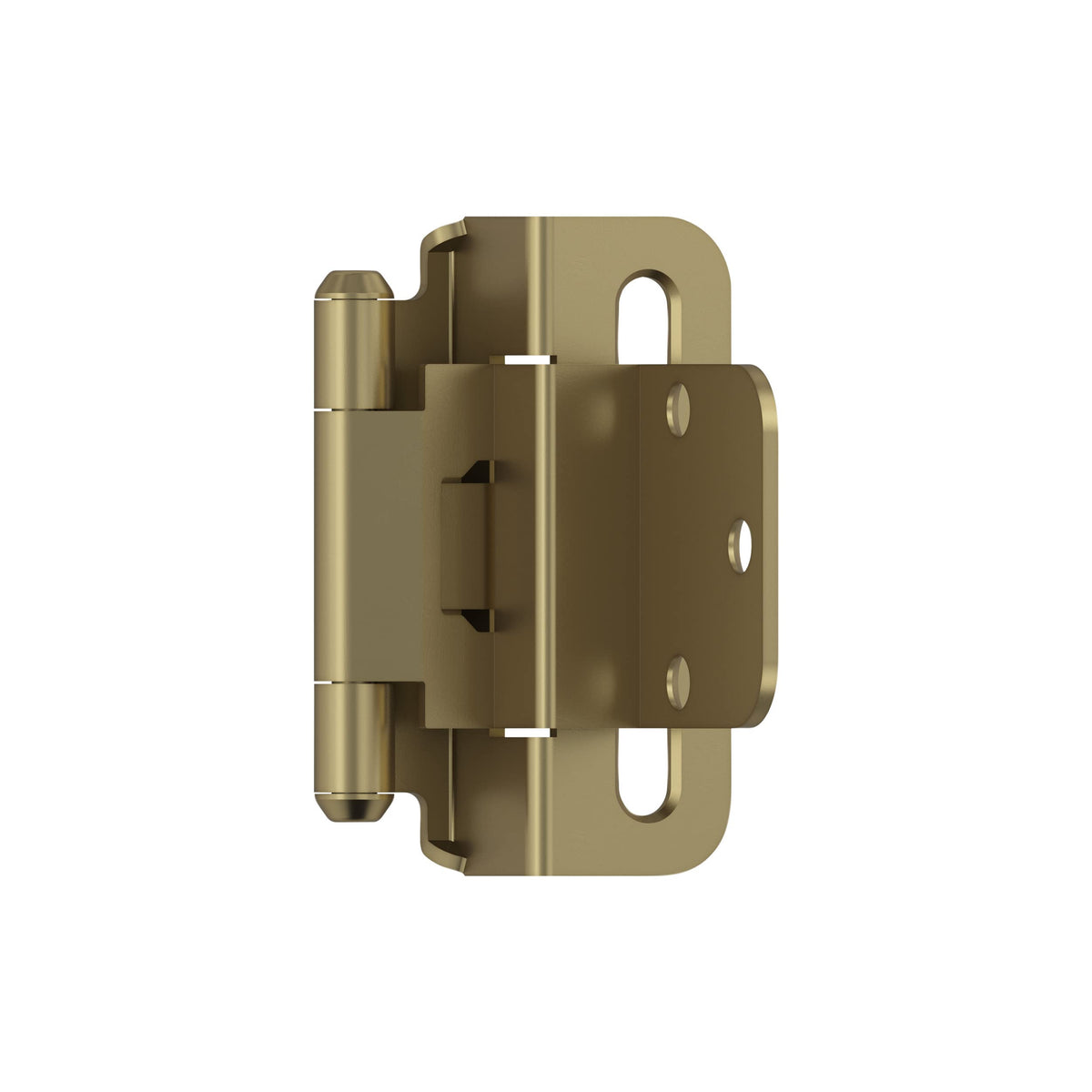 Amerock BPR7565BBZ Cabinet Hinge 3/8 in (10 mm) Inset Self Closing Partial Wrap Golden Champagne Kitchen Cabinet Door Hinge 1 Pair/2 Pack Functional Hardware