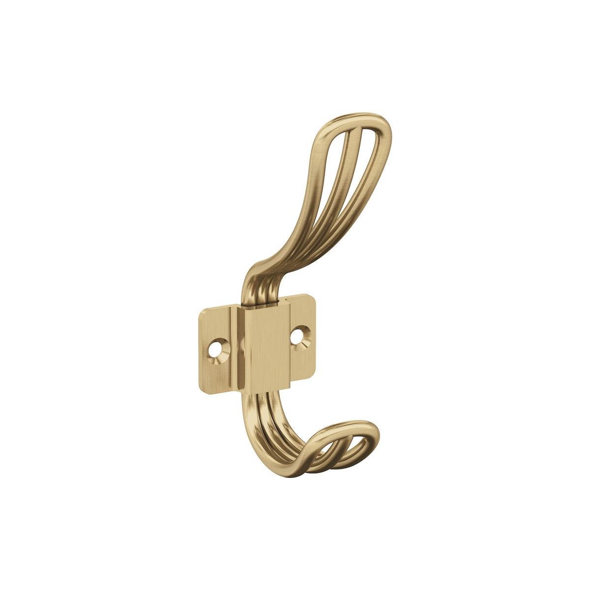Amerock H37006CZ Vinland Double Prong Decorative Wall Hook Champagne Bronze Hook for Coats, Hats, Backpacks, Bags Hooks for Bathroom, Bedroom, Closet, Entryway, Laundry Room, Office