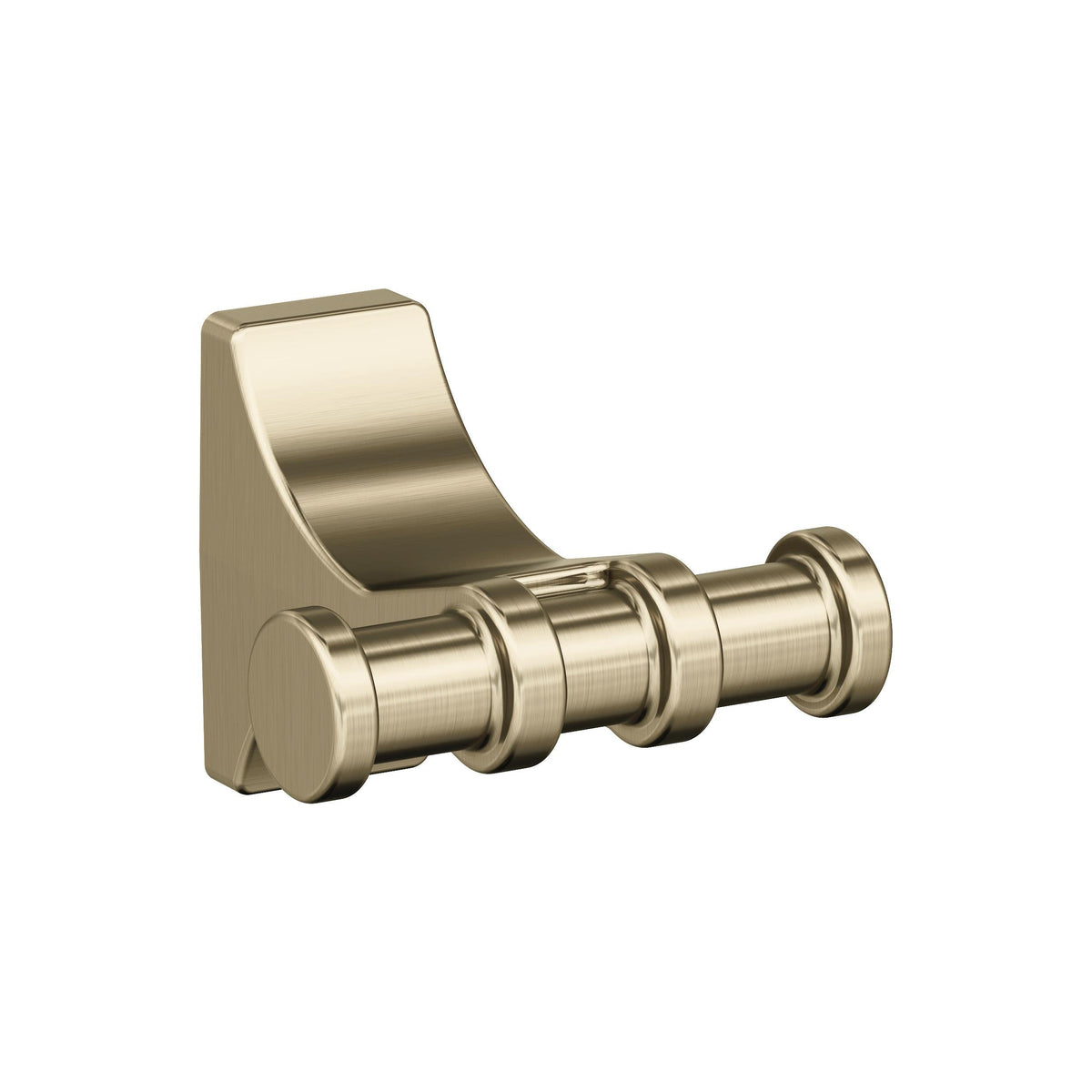 Amerock BH36050BBZ Golden Champagne Double Robe Hook 2-15/16 in. (75 mm) Length Towel Holder Davenport Towel Hook for Bathroom Bathroom Hardware Bath Accessories