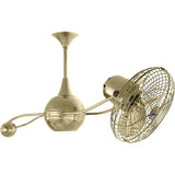 Matthews Fan B2K-PB-MTL Brisa 360° counterweight rotational ceiling fan in Polished Brass finish with metal blades.