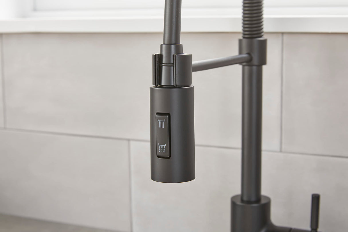 Gerber D451288BS The Foodie Pre-rinse Single Handle Spring-spout Kitchen Faucet -...