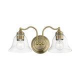 Livex Lighting 16932-01 Moreland 2 Light Vanity Sconce, Antique Brass