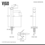 VIGO Milo 12.5 inch H Single Hole Single Handle Bathroom Faucet in Brushed Nickel - Vessel Sink Faucet VG03025BN