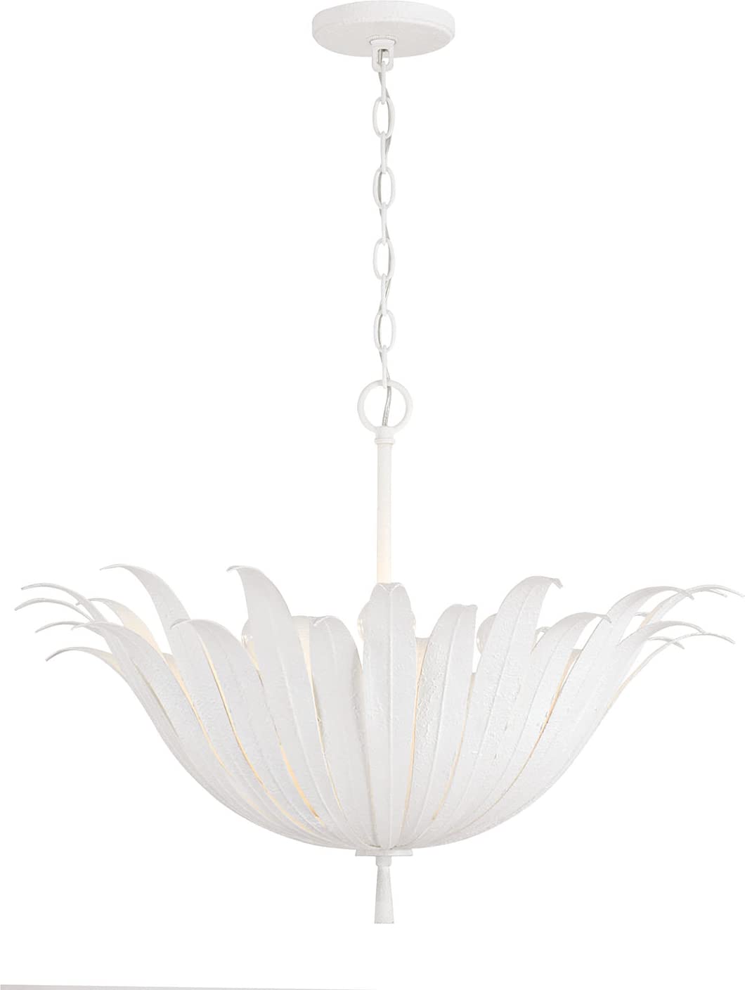 Capital Lighting 349541XW Eden 4 Light Pendant Textured White