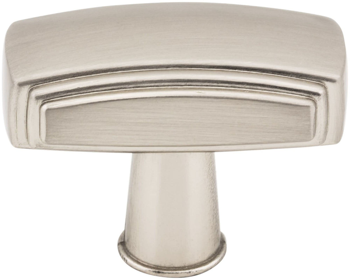 Jeffrey Alexander 519NI 1-9/16" Overall Length Polished Nickel Rectangle Delgado Cabinet Knob