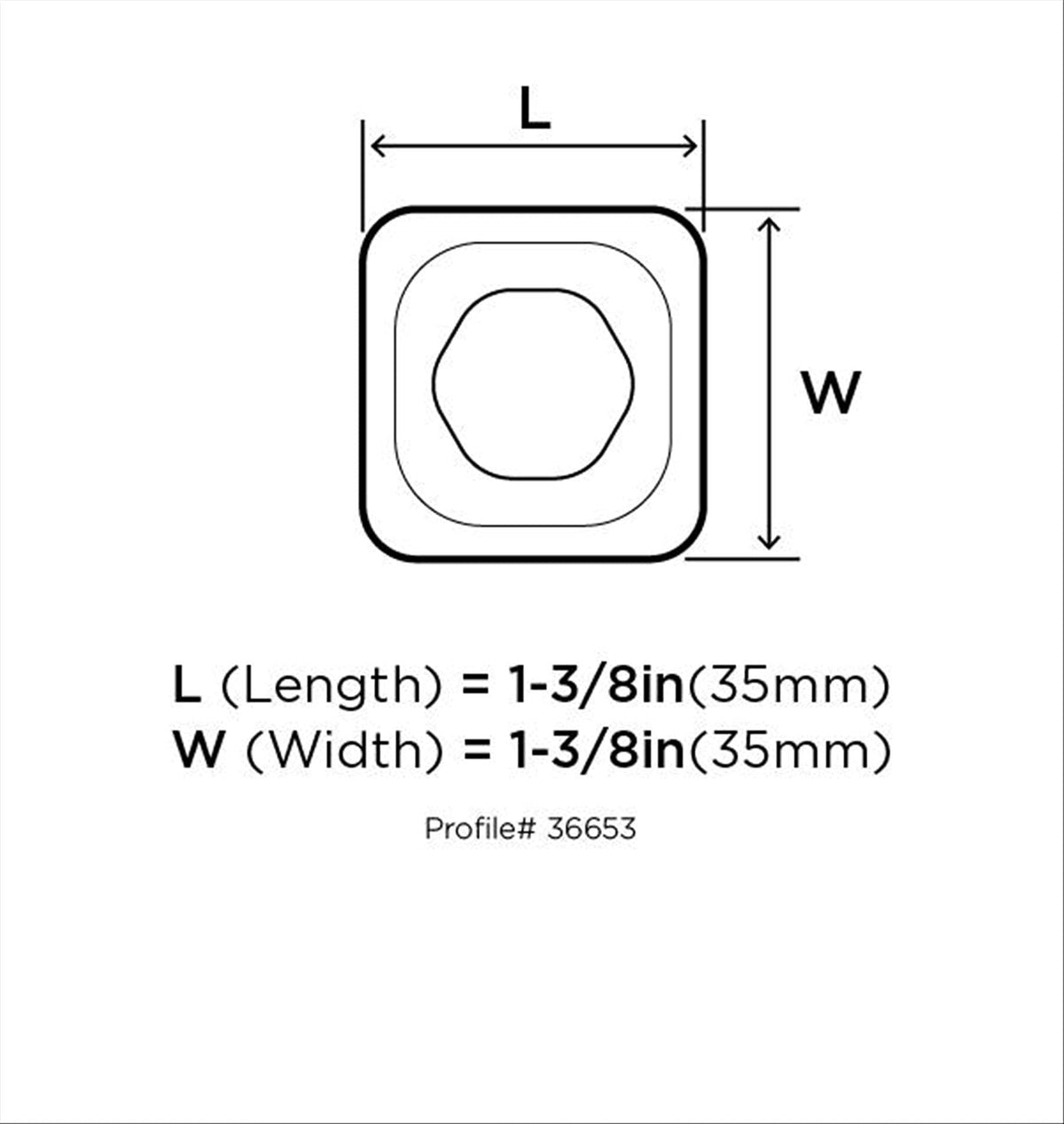 Amerock Cabinet Knob Clear/Satin Nickel 1-3/8 inch (35 mm) Length Glacio 1 Pack Drawer Knob Cabinet Hardware