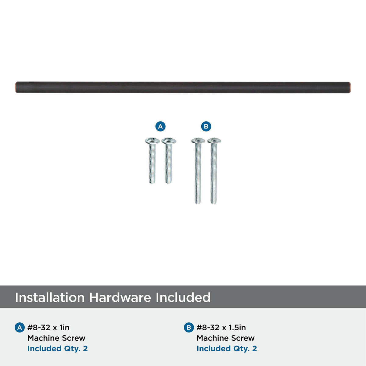 Amerock Cabinet Pull Oil Rubbed Bronze 10-1/16 inch (256 mm) Center to Center Bar Pulls 1 Pack Drawer Pull Drawer Handle Cabinet Hardware