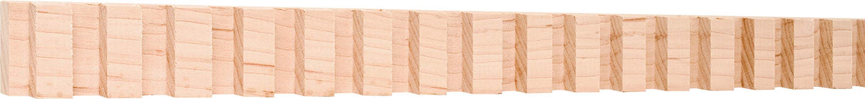 Hardware Resources DC1HMP 1" D x 3-3/4" H Hard Maple Dentil Crown Moulding