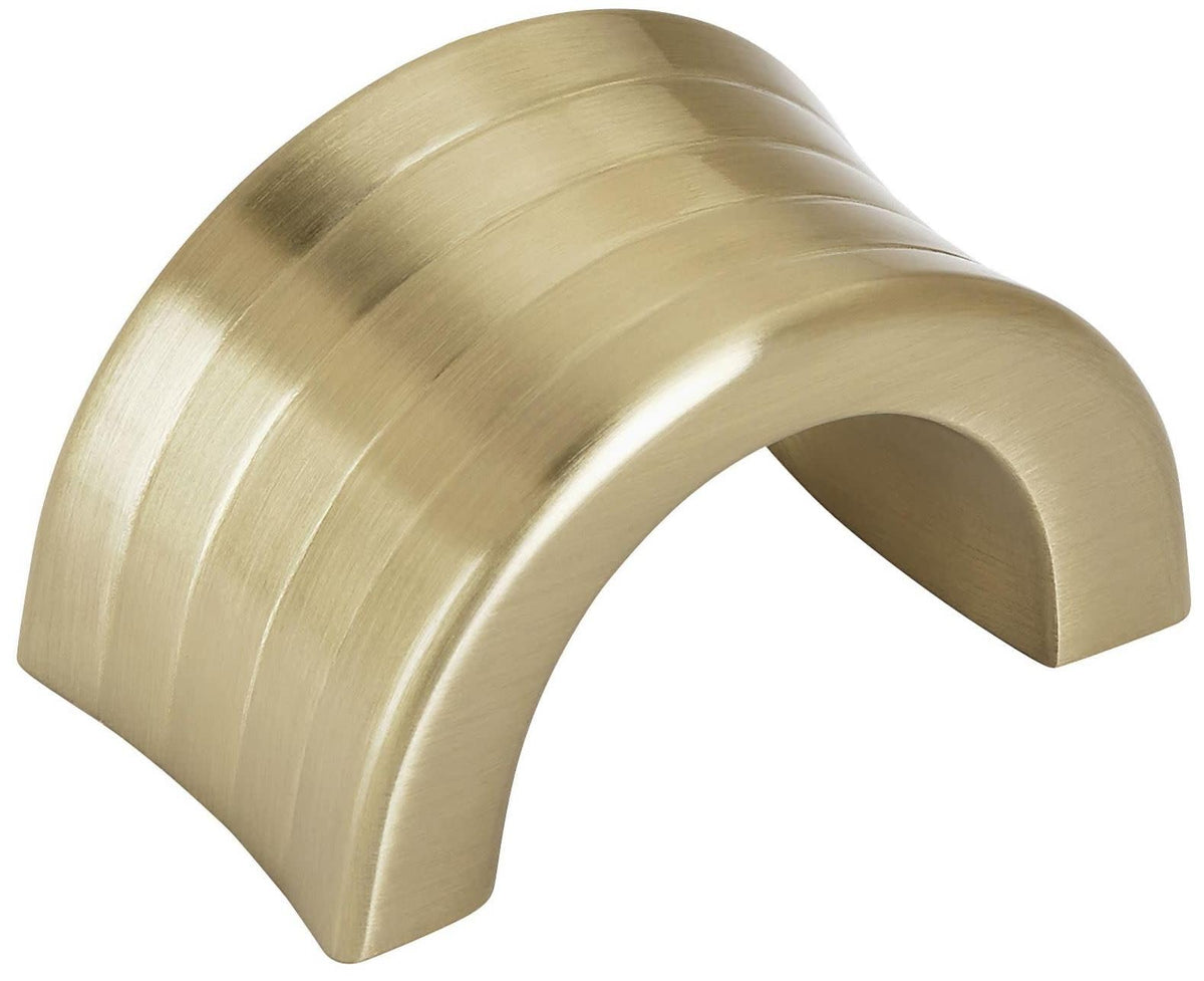 Amerock Cabinet Finger Pull Golden Champagne 1-1/4 inch (32 mm) Center to Center Concentric 1 Pack Drawer Pull Drawer Handle Cabinet Hardware