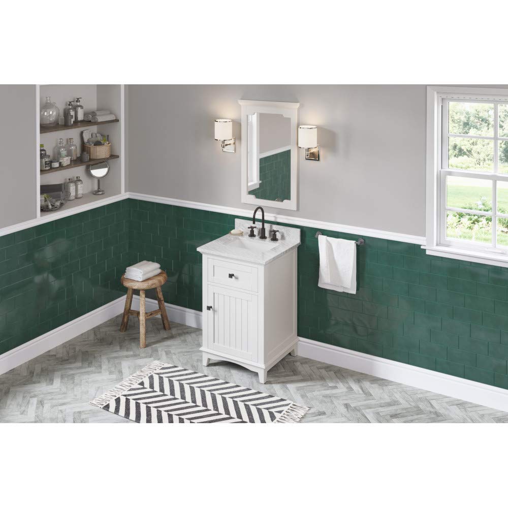 Jeffrey Alexander MIR2CHA-22-WH 22" W x 1-1/2" D x 34" H White Chatham mirror