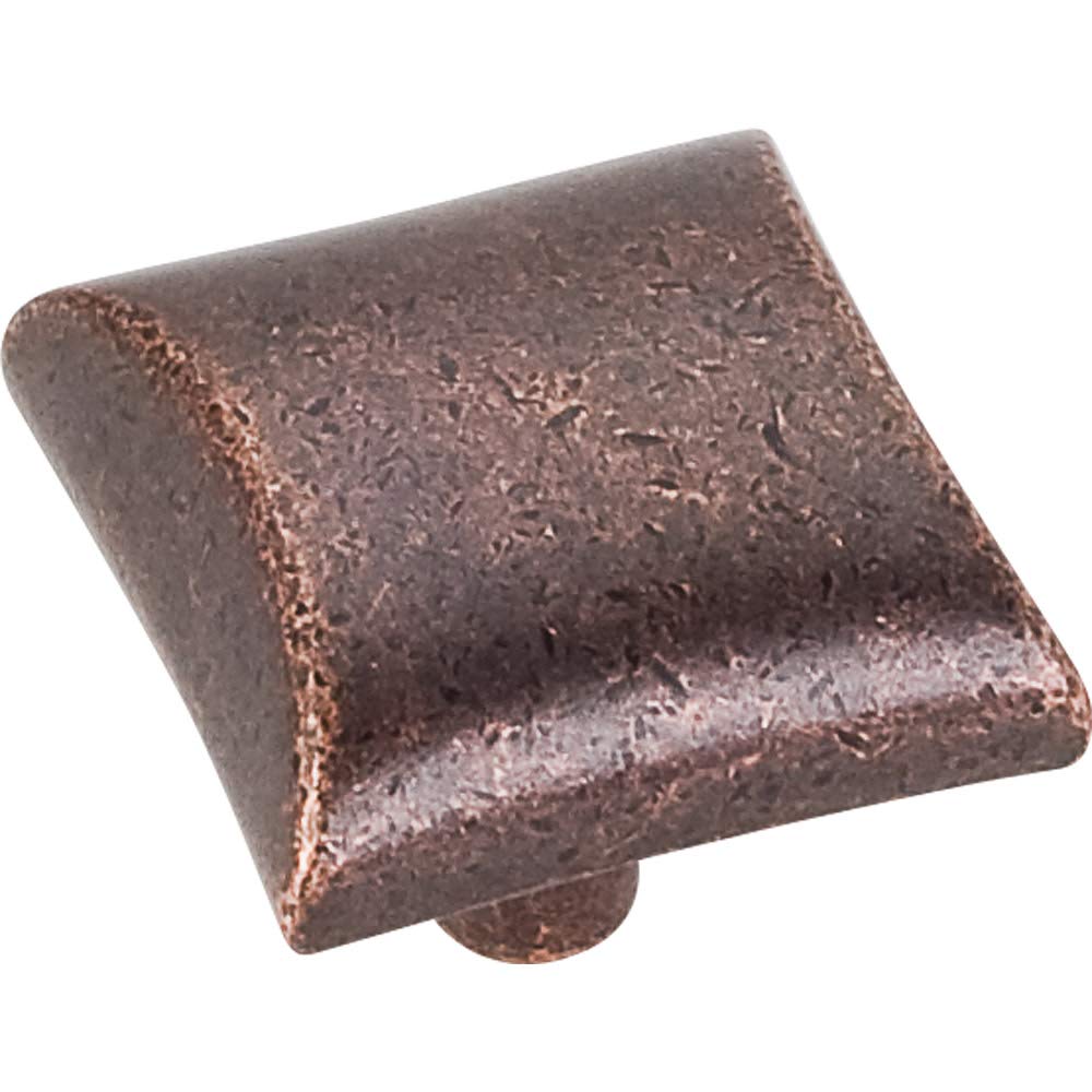 Elements 525DMAC 1-1/8" Overall Length Distressed Oil Rubbed Bronze Square Glendale Cabinet Knob
