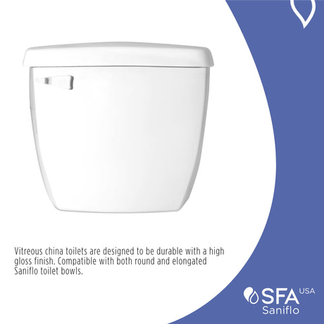 SANIFLO Toilet Tank - Residential - EPA Certified - White