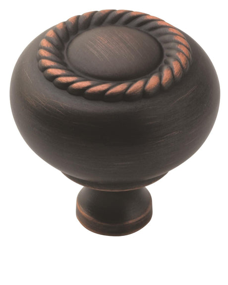 Amerock Cabinet Knob Oil Rubbed Bronze 1-1/4 inch (32 mm) Diameter Everyday Heritage 1 Pack Drawer Knob Cabinet Hardware