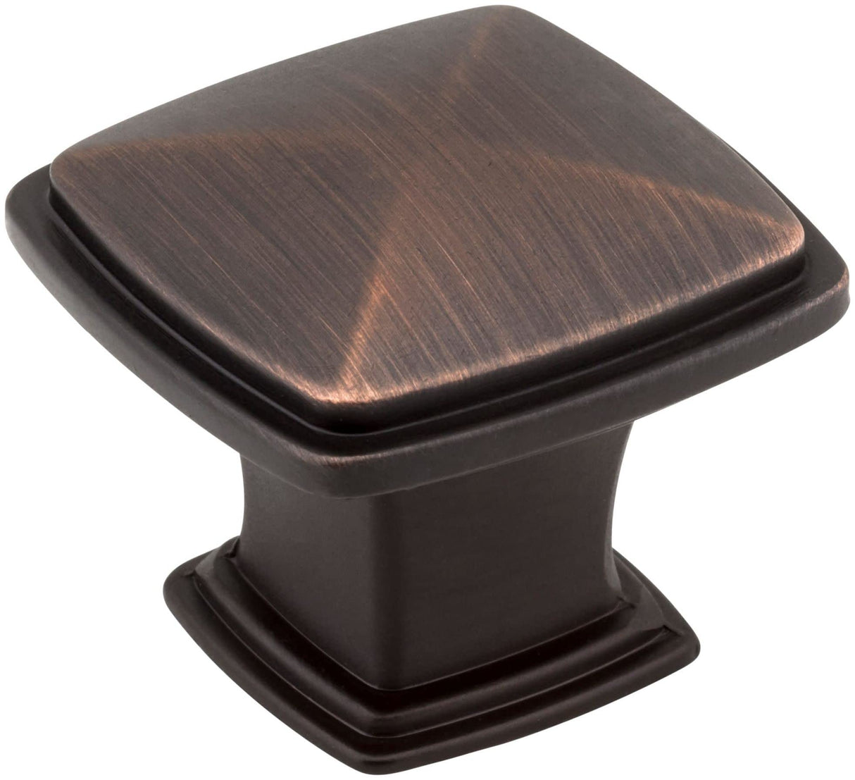 Jeffrey Alexander 1091DBAC 1-3/16" Overall Length Brushed Oil Rubbed Bronze Square Milan 1 Cabinet Knob