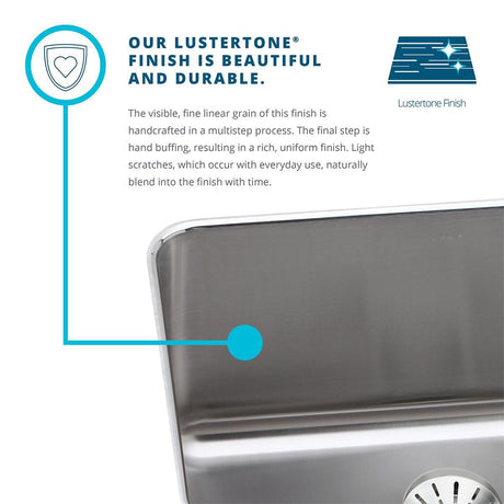 Elkay Lustertone LR15223 Single Bowl Top Mount Stainless Steel Sink