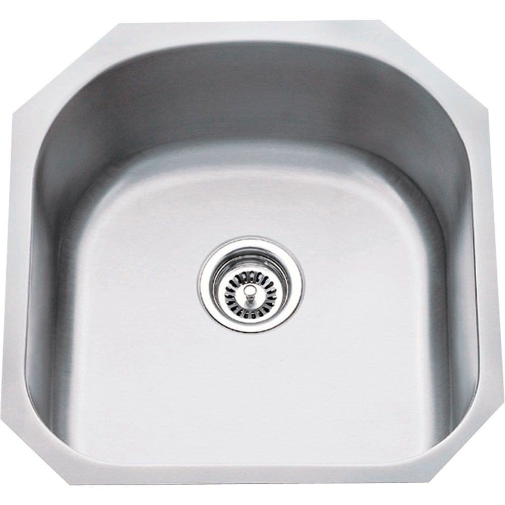 Hardware Resources 863 19-3/4" L x 20-1/2" W x 9" D Undermount 18 Gauge Stainless Steel Single Bowl Sink