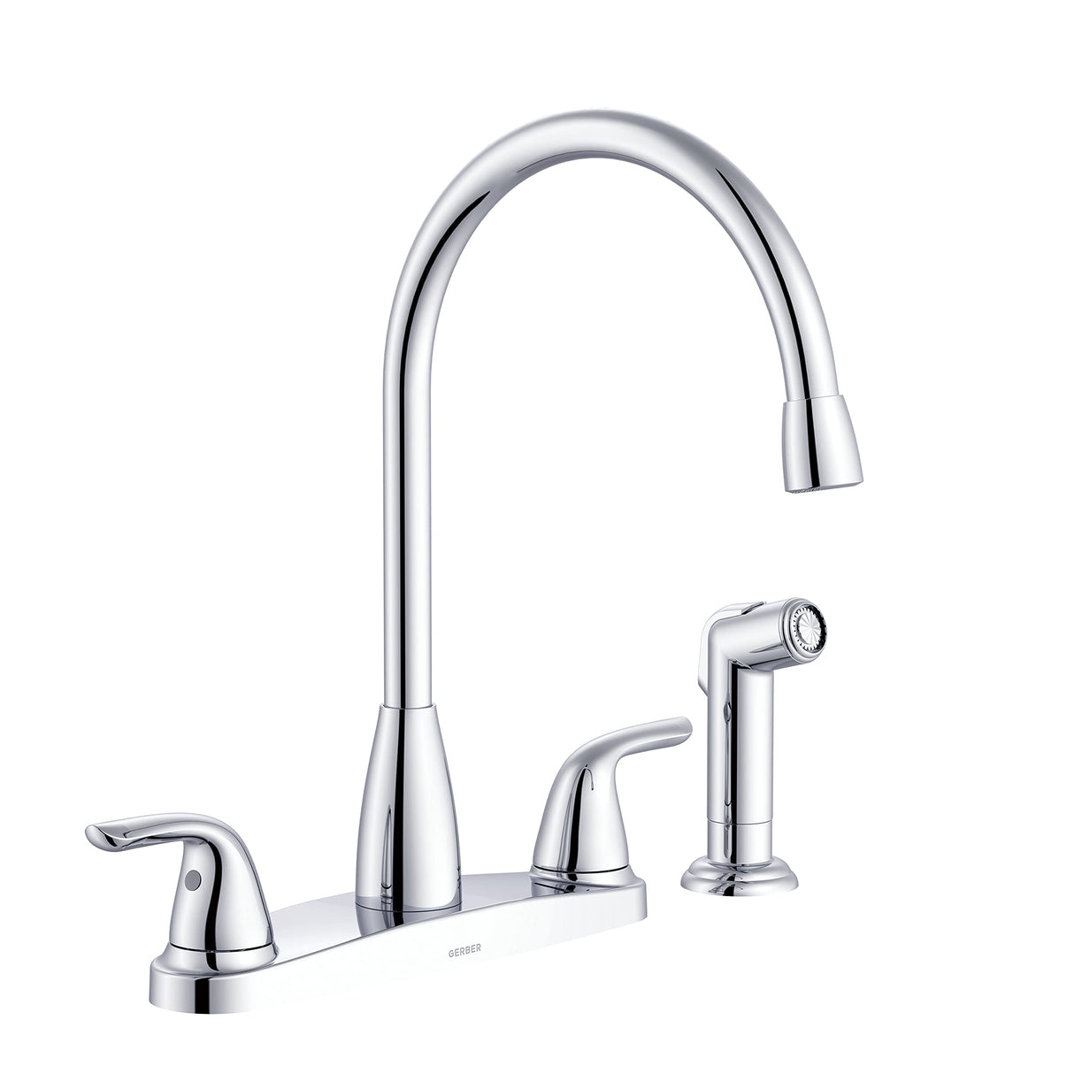 Gerber G0040167 Viper Two Handle High Arc Kitchen Faucet W/sidespray - Chrome