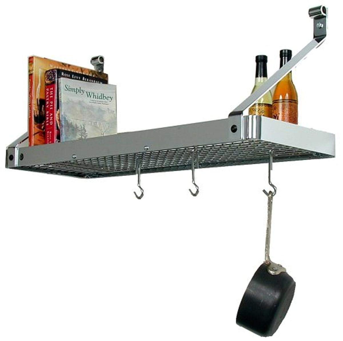 Enclume PR8A CH 36" Deep Bookshelf Rack w/ 12 Hooks CH