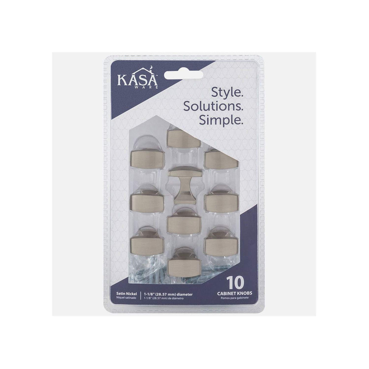 KasaWare K083SN-10 1-1/8" Overall Length Transitional Knob, 10-pack