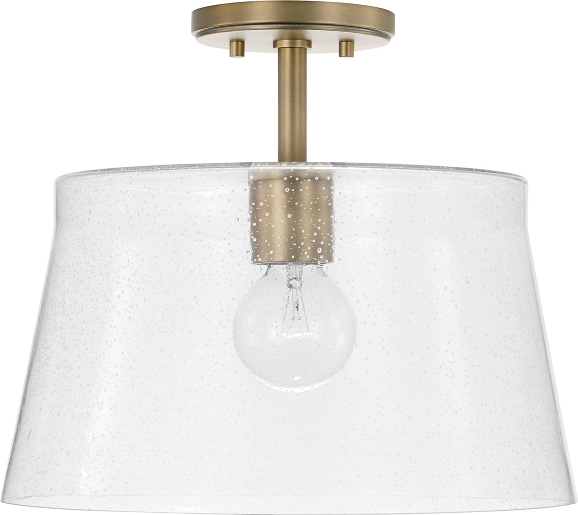 Capital Lighting 246911AD Baker 1 Light Pendant Aged Brass