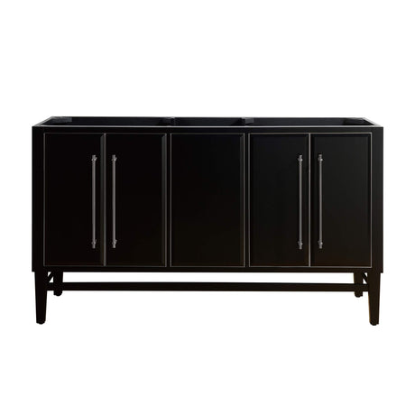 Avanity Mason 60 in. Vanity Only in Black with Silver Trim