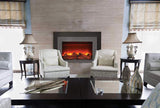 Amantii INS-FM-30 Insert Series - 30" Electric Fireplace Insert with Black Steel Surround and Overlay