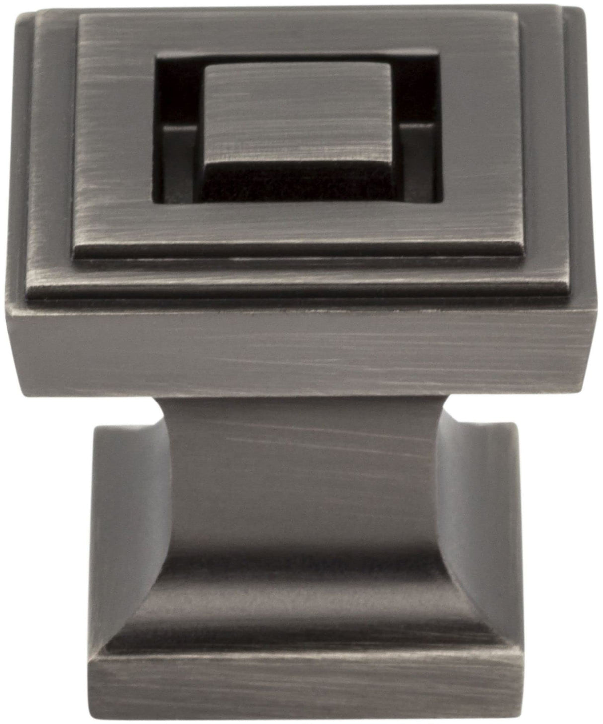 Jeffrey Alexander 585DBAC 1" Overall Length Brushed Oil Rubbed Bronze Square Delmar Cabinet Knob