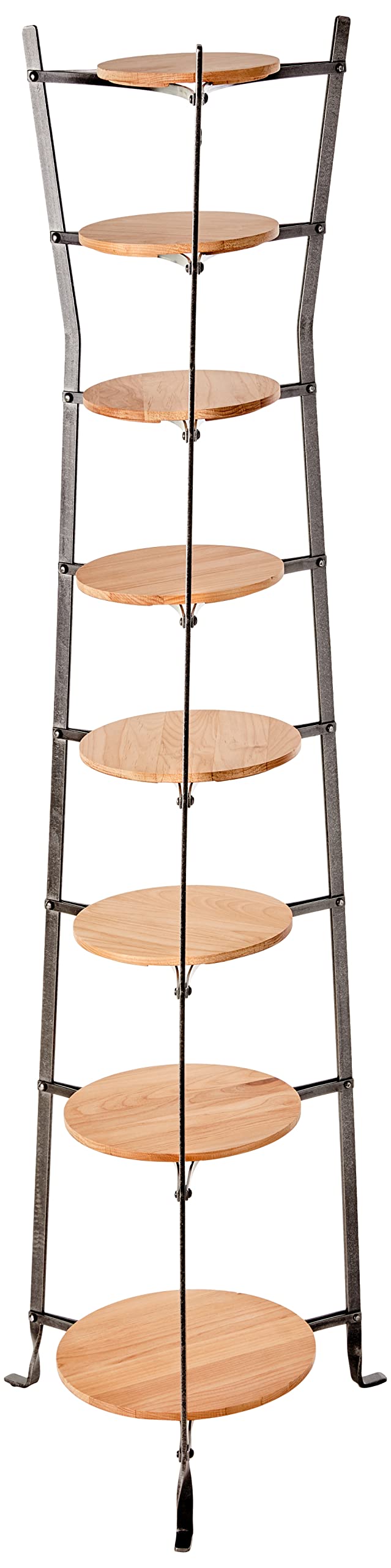 Enclume CWS8H HS WBRDS 8-Tier Gourmet Hourglass Stand w/ Alder Wood Shelves HS