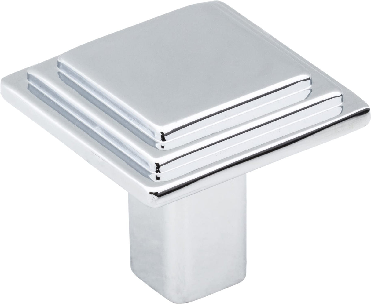 Elements 351PC 1-1/8" Overall Length Polished Chrome Square Calloway Cabinet Knob