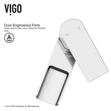 VIGO Ileana 6.75 inch H Single Hole Single Handle Single Hole Bathroom Faucet in Chrome - Bathroom Sink Faucet VG01042CH