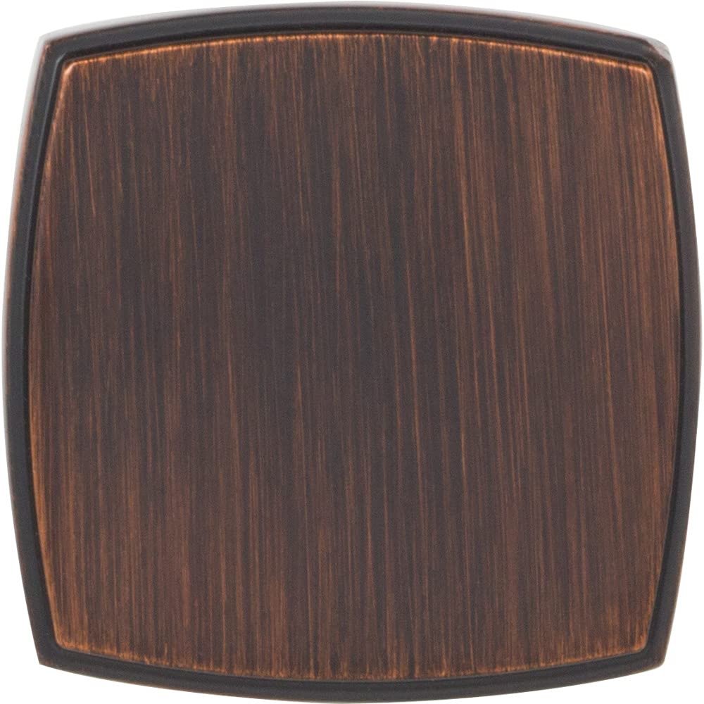 Jeffrey Alexander 141L-DBAC 1-3/4" Overall Length Brushed Oil Rubbed Bronze Square Renzo Cabinet Knob