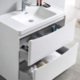 Fresca FCB9132RW-I Fresca Tuscany 32" Rosewood Free Standing Modern Bathroom Cabinet w/ Integrated Sink