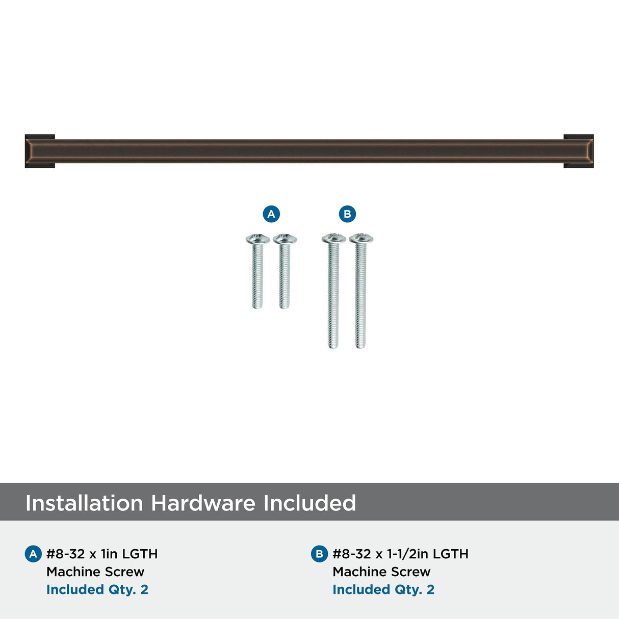 Amerock BP37362ORB Oil Rubbed Bronze Cabinet Pull 12-5/8 in (320 mm) Center-to-Center Cabinet Handle Appoint Drawer Pull Kitchen Cabinet Handle Furniture Hardware