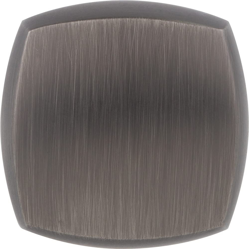 Jeffrey Alexander 278BNBDL 1-1/8" Overall Length Brushed Pewter Square Audrey Cabinet Knob