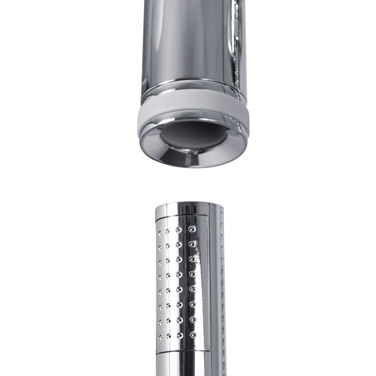 PULSE ShowerSpas 1052-CH-1.8GPM Aquarius Shower System with 8" Rain Showerhead and Magnetic Attached Hand Shower with On/Off, Polished Chrome, 1.8 GPM