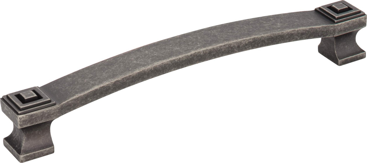 Jeffrey Alexander 585-160DP 160 mm Center-to-Center Distressed Pewter Square Delmar Cabinet Pull