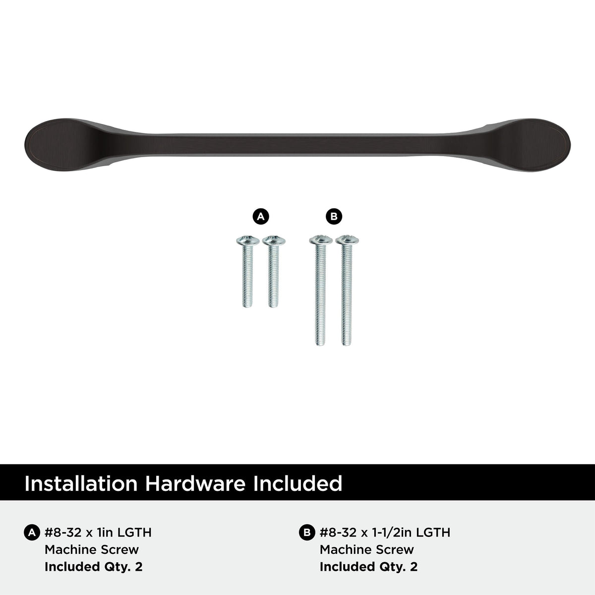 Amerock BP21937ORB Oil-Rubbed Bronze Cabinet Pull 5-1/16 inch (128mm) Center-to-Center Cabinet Hardware Ravino Furniture Hardware Drawer Pull