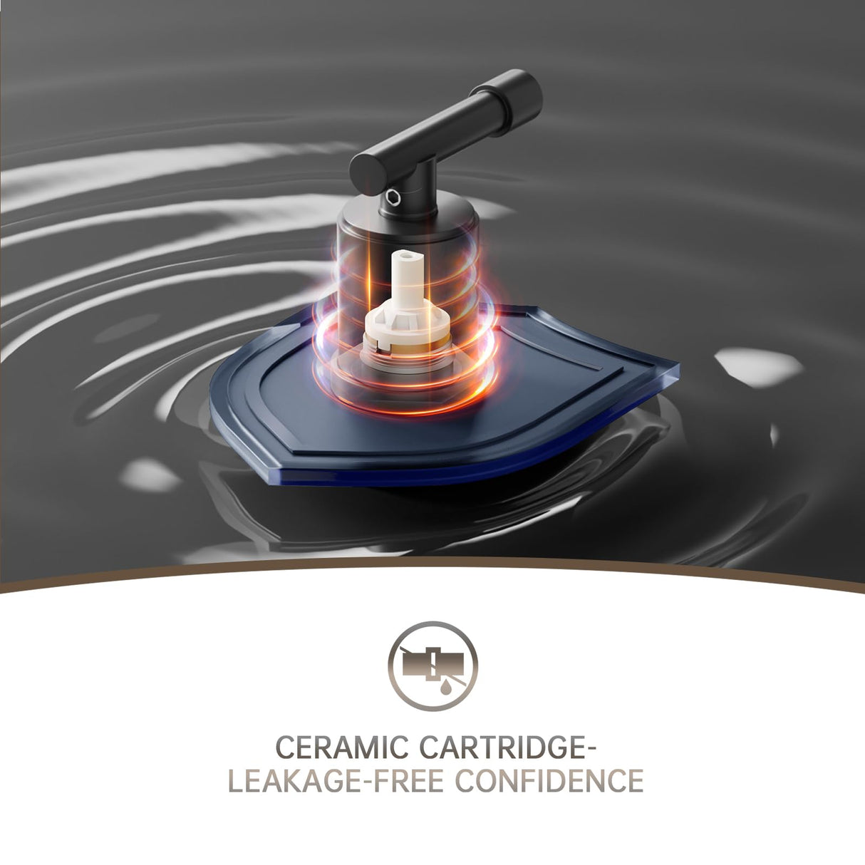 8-Inch Three-Hole Bathroom Faucet with Pull-Down Sprayer, Widespread Design, Metal Pop-Up Drain, Water Supply Lines, and Two Handles