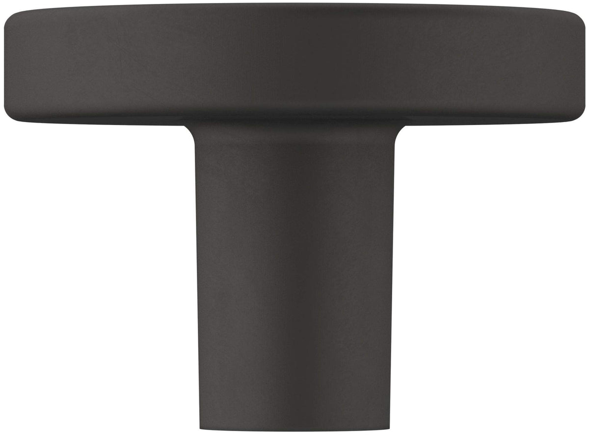 Amerock Cabinet Knob Matte Black 1-3/8 inch (35 mm) Diameter Versa 1 Pack Drawer Knob Cabinet Hardware