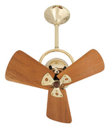 Matthews Fan BD-BLUE-WD Bianca Direcional ceiling fan in Safira (Blue) finish with solid sustainable mahogany wood blades.